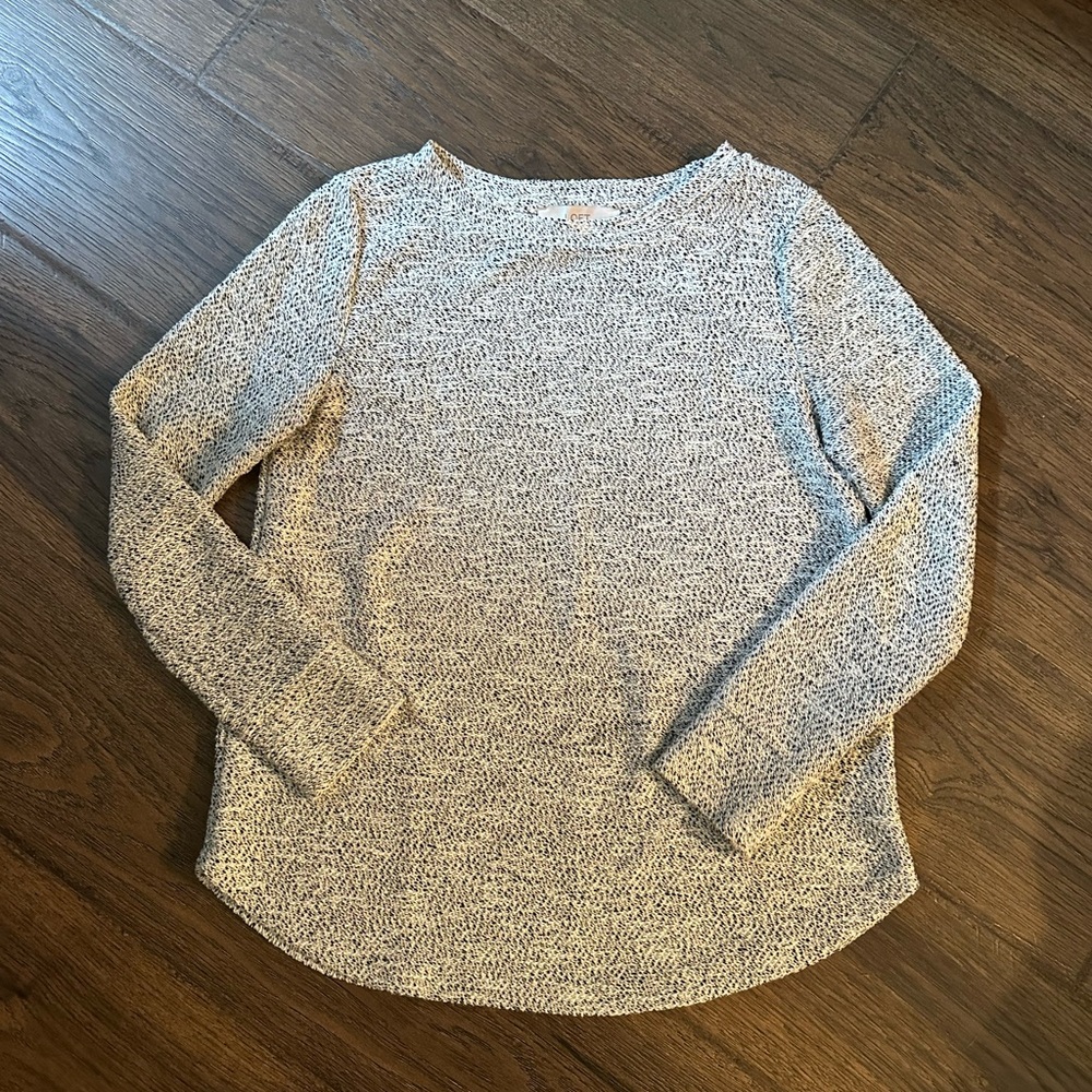 LOFT Women’s Thick Boucle Top - Black/White